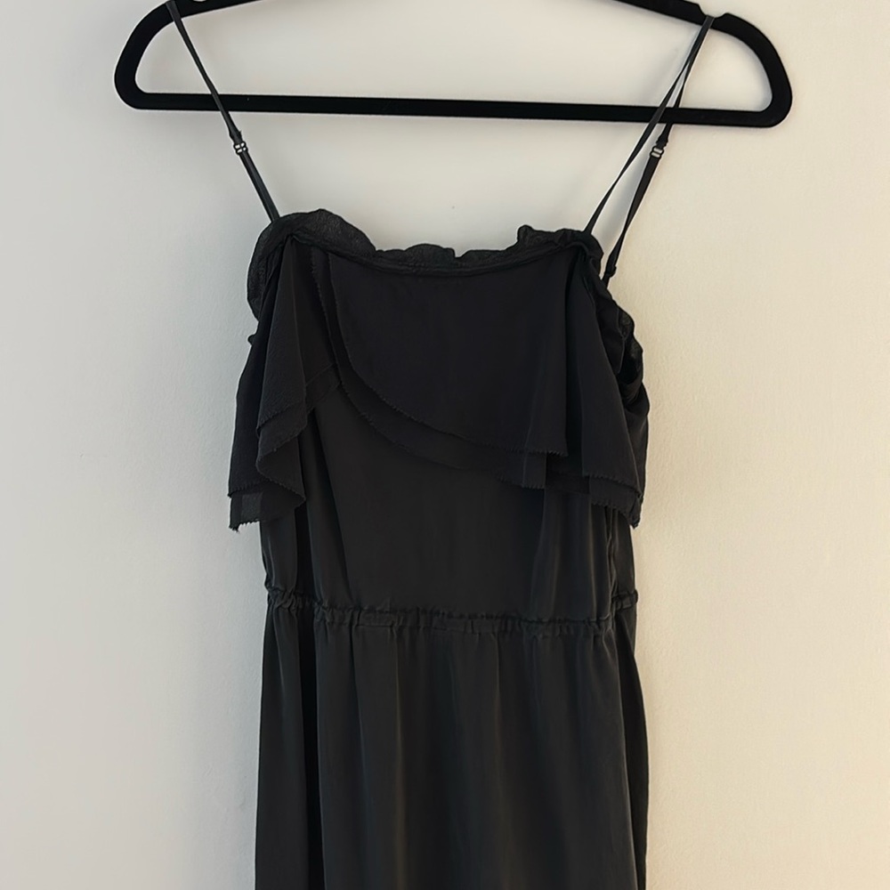 Wilfred Black Midi Silk Dress